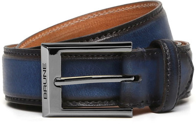 

BRUNE Men Casual Blue Genuine Leather Belt, Royal blue