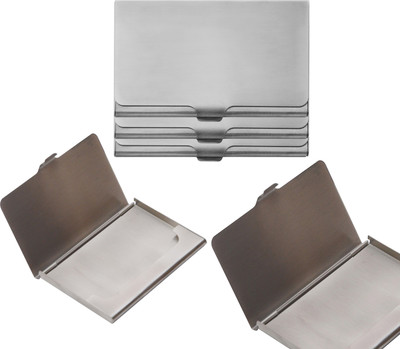 

Printmystic.com 10 Card Holder(Set of 5, Silver)