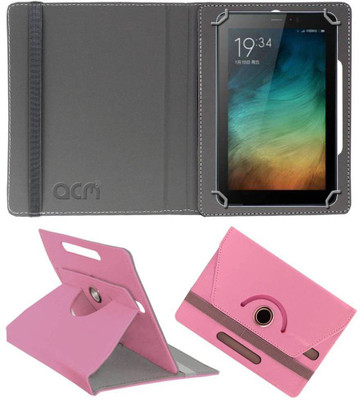 ACM Book Cover for Micromax Canvas Tab P701 Plus 7 inch(Pink, Cases with Holder)
