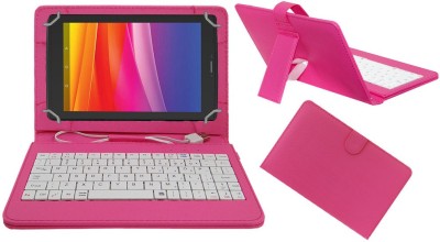 ACM Keyboard Case for Micromax Canvas Tab P702 7 inch Tab Keyboard Cover(Pink, Pack of: 1)