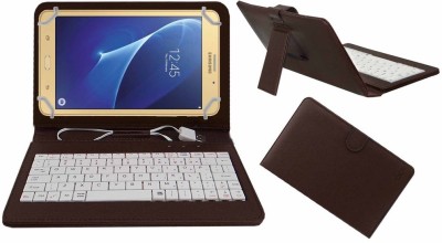 ACM Keyboard Case for Samsung Galaxy J Max 7 inch Tab Keyboard Cover(Brown, Pack of: 1)