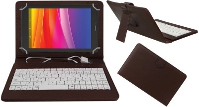 ACM Keyboard Case for Micromax Canvas Tab P702 7 inch Tab Keyboard Cover(Brown, Pack of: 1)