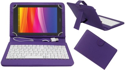 ACM Keyboard Case for Micromax Canvas Tab P702 7 inch Tab Keyboard Cover(Purple, Pack of: 1)