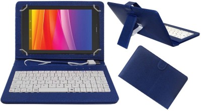 ACM Keyboard Case for Micromax Canvas Tab P702 7 inch Tab Keyboard Cover(Blue, Pack of: 1)