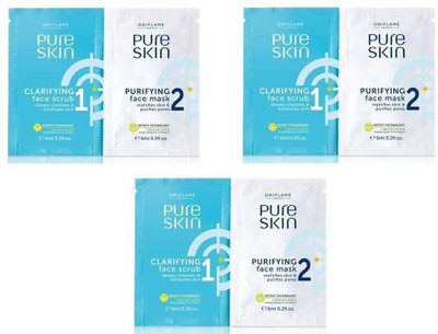 

Oriflame Sweden Pure Skin Scrub & Mask(Set of 3)