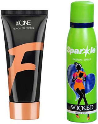 

Oriflame Sweden the one express peach perfector fair Foundation (peach, 30 ml) with one sparkle perfume spray 150 ml(Set of 2)