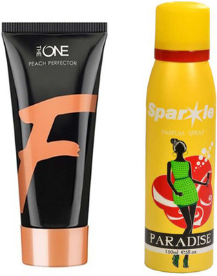 

Oriflame Sweden the one express peach perfector fair Foundation (peach, 30 ml) with one sparkle perfume spray 150 ml(Set of 2)