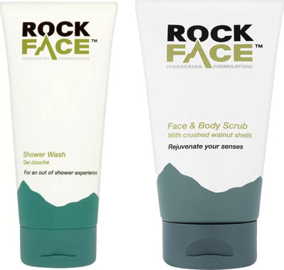 

Rock Face Shower Wash and Face & Body Scrub For Men(Set of 2)