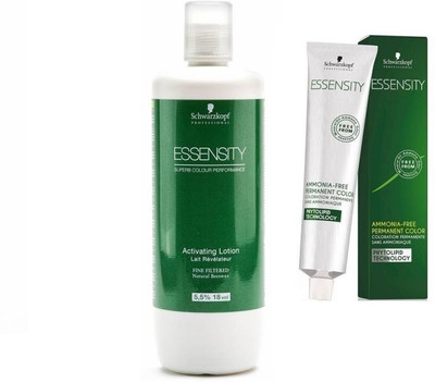 

Schwarzkopf Essensity Ammonia Free, 7-60 Medium Blonde Chocolate Natural, 60 mL + Essensity Oil Developer 1000ml(Set of 2)