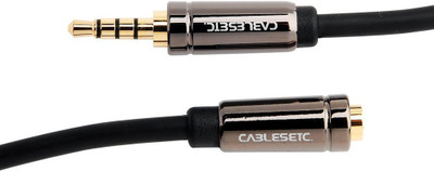 

CABLESETC 3240A Headphone Extension(Compatible with Mobile , Tv, Mp3 , iPhone , iPod, Black)