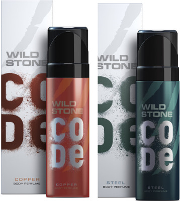 

Wild Stone Code Copper & Steel Combo Perfume Body Spray - For Men(240 ml, Pack of 2)