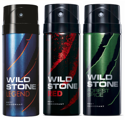 

Wild Stone Legend, Red & Forest Spice Deo Combo Deodorant Spray - For Men(450 ml, Pack of 3)
