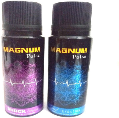 

MAGNUM PULSE SHOCK WAVE AND COOL SENSATION Perfume Body Spray - For Men & Women(300 ml, Pack of 2)