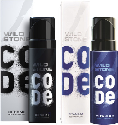 

Wild Stone Code Chrome & Titanium Combo Perfume Body Spray - For Men(240 ml, Pack of 2)