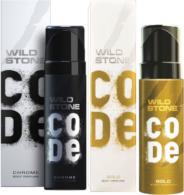 

Wild Stone Code Chrome & Gold Combo Perfume Body Spray - For Men(240 ml, Pack of 2)