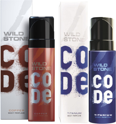 

Wild Stone Code Copper & Titanium Combo Perfume Body Spray - For Men(240 ml, Pack of 2)
