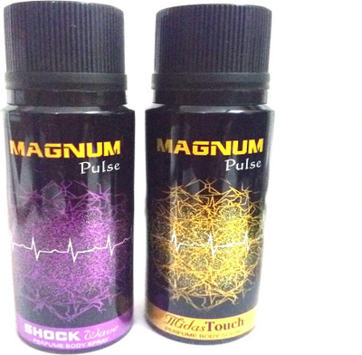 

MAGNUM PULSE SHOCK WAVE AND MIDAS TOUCH Perfume Body Spray - For Men & Women(300 ml, Pack of 2)
