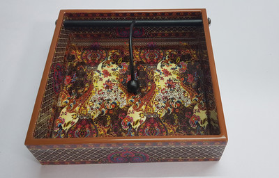 

Ammantare 1 Compartments MDF wood with Enamel Coating Napkin Holder, Napkin Stand(Multicolor)