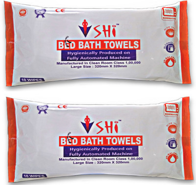 

SHI BED BATH TOWEL PACK OF 20 WIPES (PACK OF 10 PCS X 2 PKT)(Pack of 20)