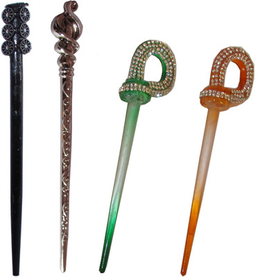 

MIKKA Combo of Multi Color Juda Sticks Bun Stick(Multicolor)