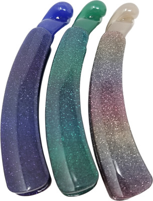 

Evolution Small Banana Clips Super Shiny Blue Galaxy Shades Pack of 3 Banana Clip(Multicolor)