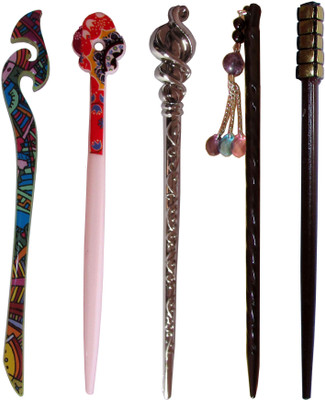 

grah Combo of Multi Color Juda Sticks Bun Stick(Multicolor)