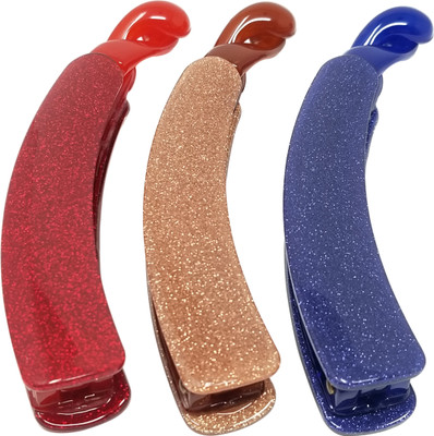 

Evolution Medium Banana Clips Super Shiny Autum Galaxy Shades Pack of 3 Banana Clip(Multicolor)