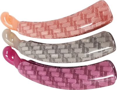 

Evolution Medium Banana Clips Blocks Print Shiny Fall Shades Pack of 3 Banana Clip(Multicolor)