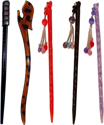 

satya Combo of Multi Color Juda Sticks Bun Stick(Multicolor)