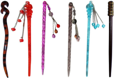 

SHUGARILA Combo of Multi Color Juda Sticks Bun Stick(Multicolor)