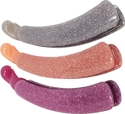 

Evolution Small Banana Clips Super Shiny Fall Galaxy Shades Pack of 3 Banana Clip(Multicolor)