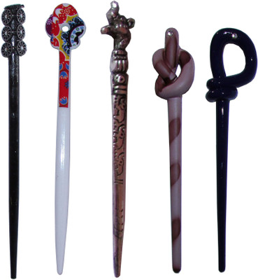 

griip Combo of Multi Color Juda Sticks Bun Stick(Multicolor)