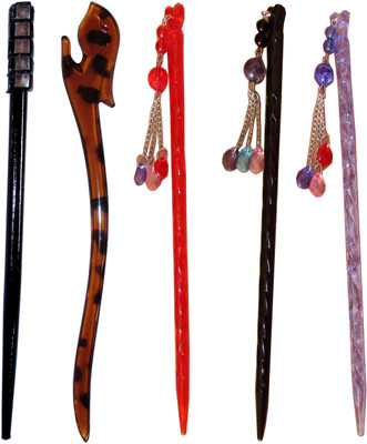 

MUJJHE Combo of Multi Color Juda Sticks Bun Stick(Multicolor)