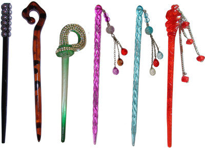 

PRIYESH Combo of Multi Color Juda Sticks Bun Stick(Multicolor)