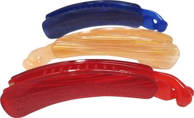 

Evolution Small Banana Clips Lining Shiny Autum Shades Pack of 3 Banana Clip(Multicolor)