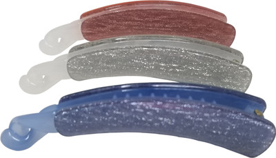 

Evolution Small Banana Clips Lining Super Shiny Winter Shades Pack of 3 Banana Clip(Multicolor)