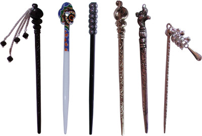 

890 Combo of Multi Color Juda Sticks Bun Stick(Multicolor)