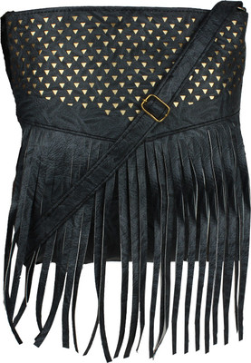 

AANIA HAUTE Sling Bag(Black, Gold)