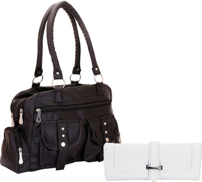

Lady bar Shoulder Bag(Black, White)