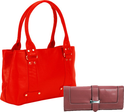 

Lady bar Shoulder Bag(Red, Maroon), Maroon;red