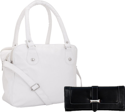

Lady bar Shoulder Bag(White, Black), Black;white
