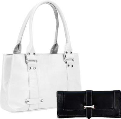

Lady bar Shoulder Bag(White, Black), Black;white