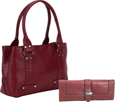 

Lady bar Shoulder Bag(Maroon, Maroon)