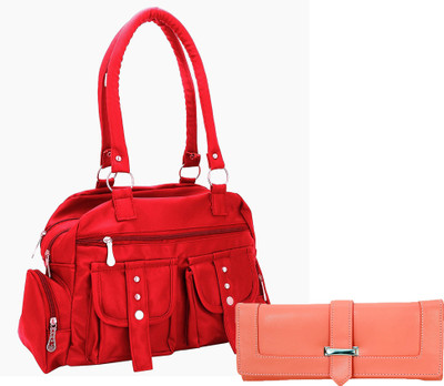 

Lady bar Shoulder Bag(Red, Pink), Pink;red