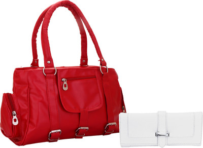 

Lady bar Shoulder Bag(Red, White)