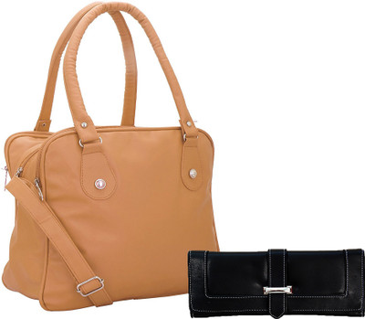 

Lady bar Shoulder Bag(Tan, Black), Black;tan