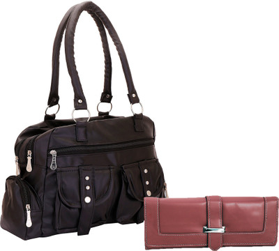 

Lady bar Shoulder Bag(Black, Brown)