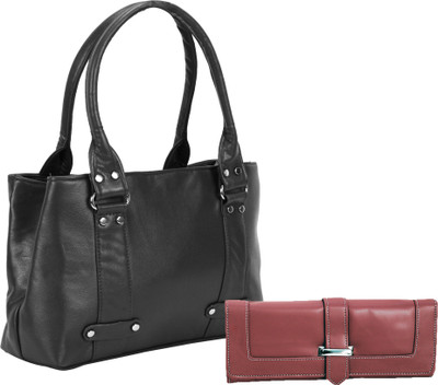 

Lady bar Shoulder Bag(Black, Maroon)