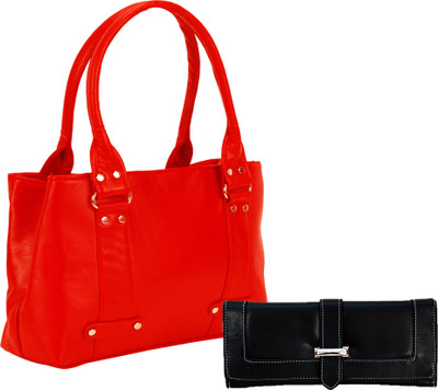 

Lady bar Shoulder Bag(Red, Black), Black;red