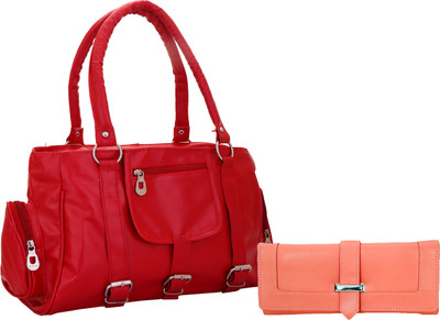 

Lady bar Shoulder Bag(Red, Pink), Pink;red